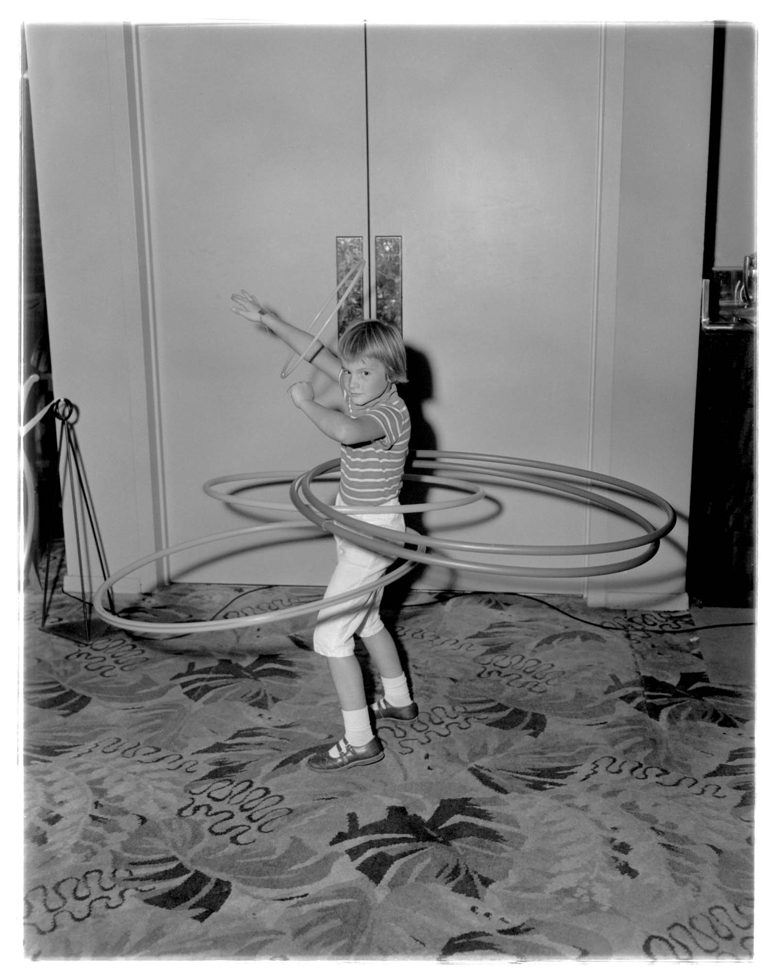 Image of Hula hoop champion Janet Davis, Seattle, October 4, 1958