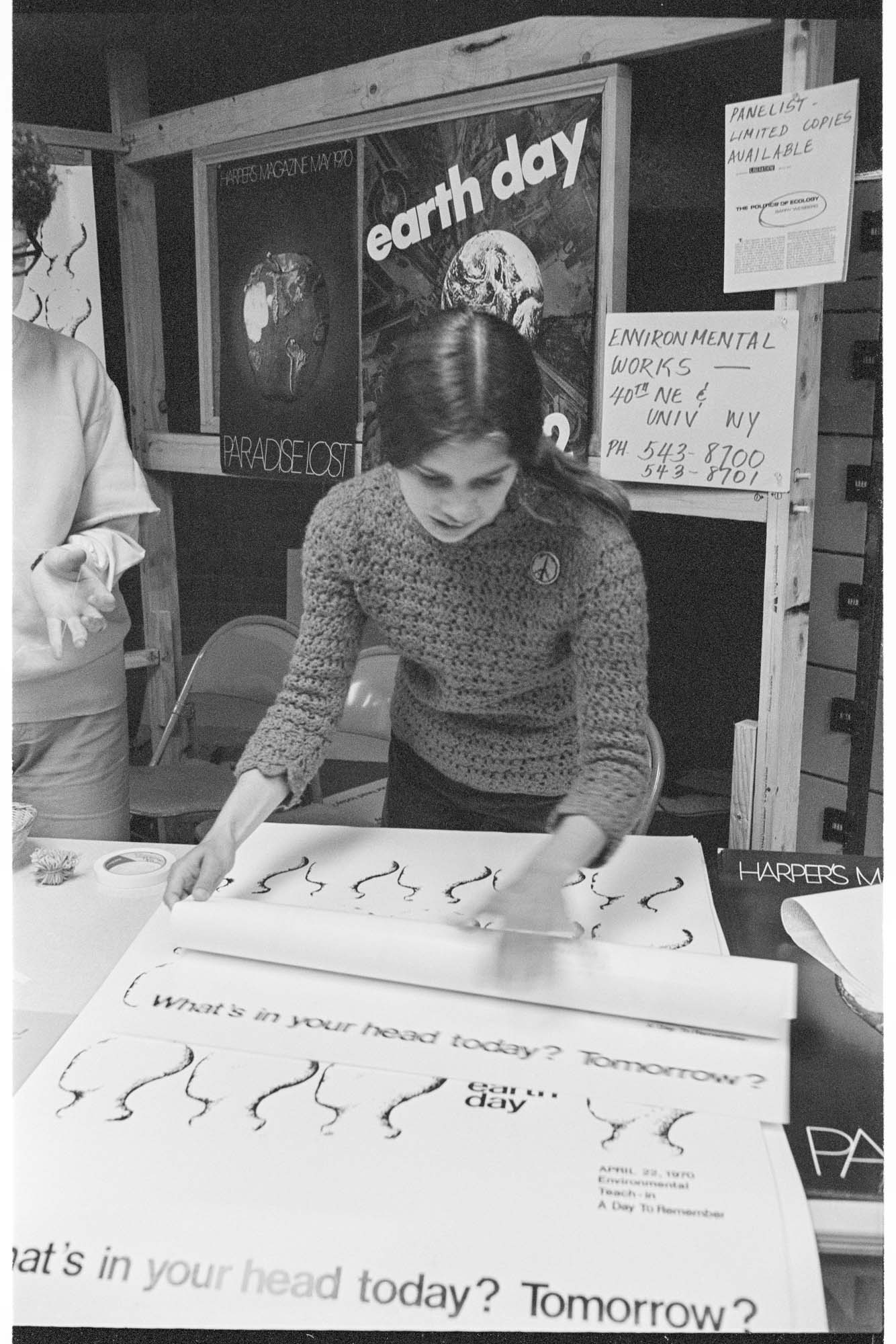 Image of Earth Day booth, Seattle, April 22, 1970