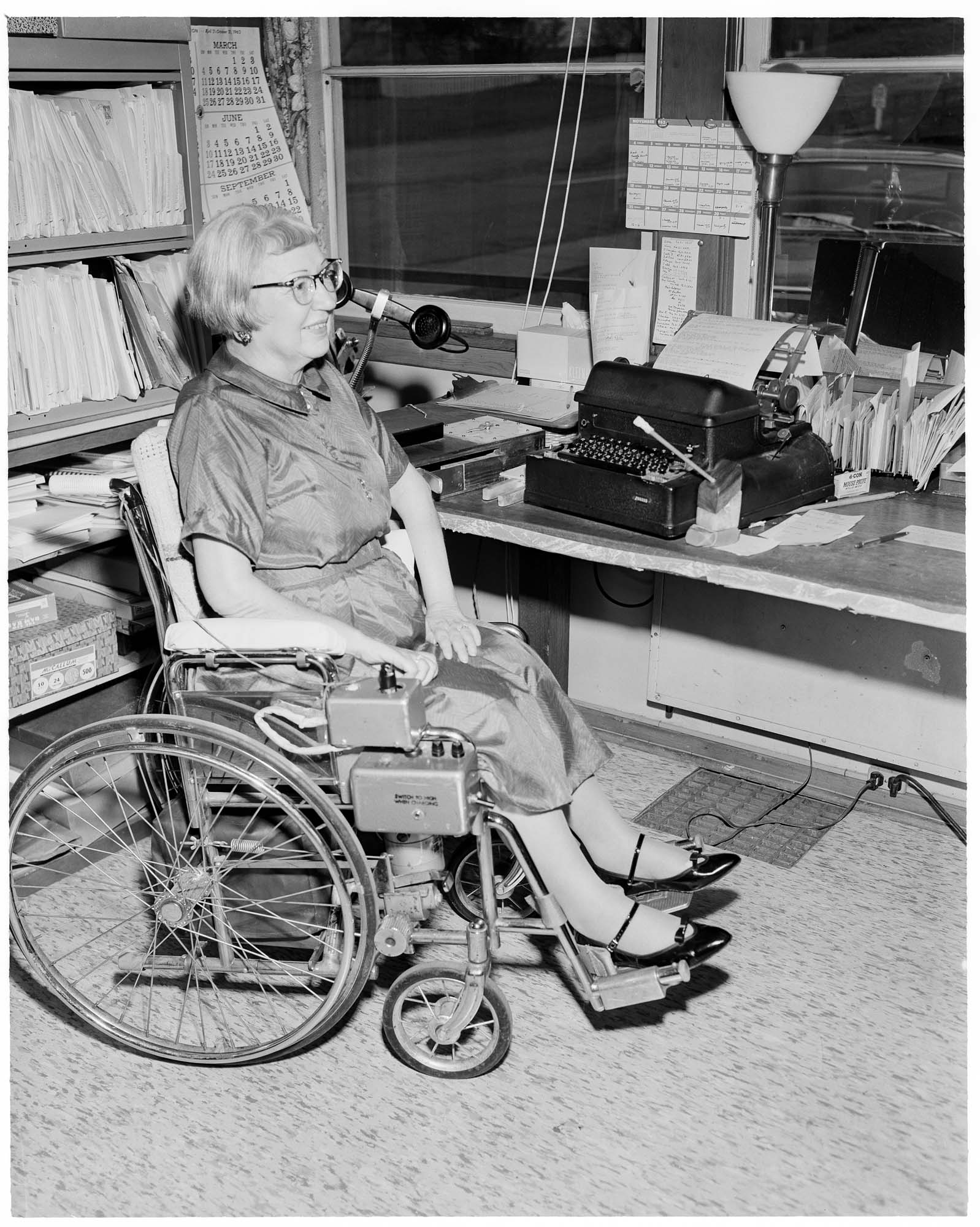 Image of Ida May Daly, director of the Handicapped Center, Seattle, November 1962