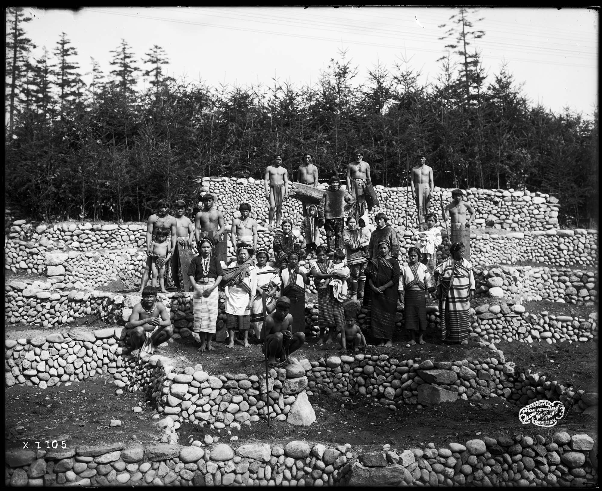 Image of Igorot and Inuit Group at Igorrote Village, Alaska-Yukon-Pacific Exposition, Seattle, 1909