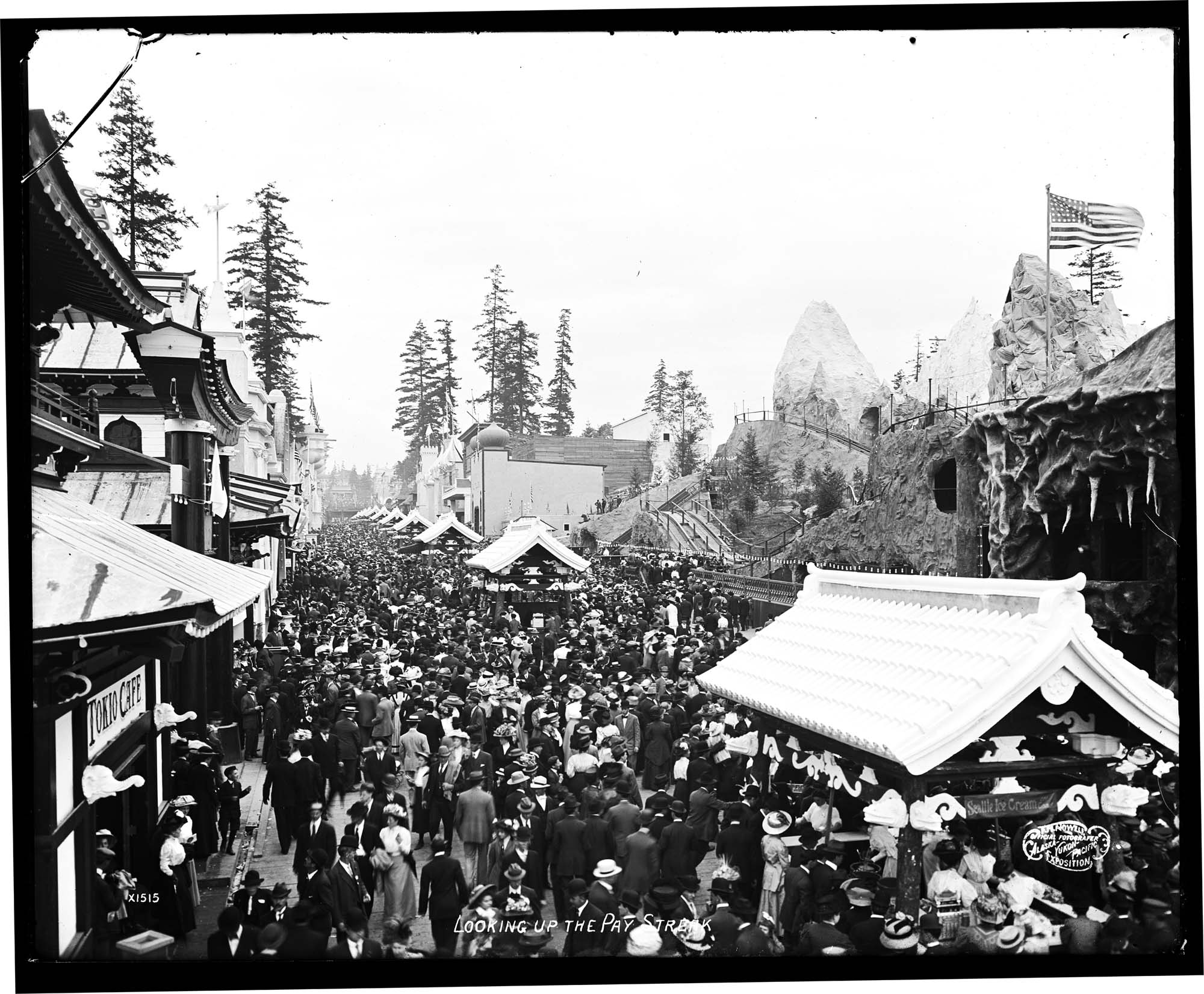 Image of Looking up the Pay Streak, Alaska-Yukon-Pacific Exposition, 1909