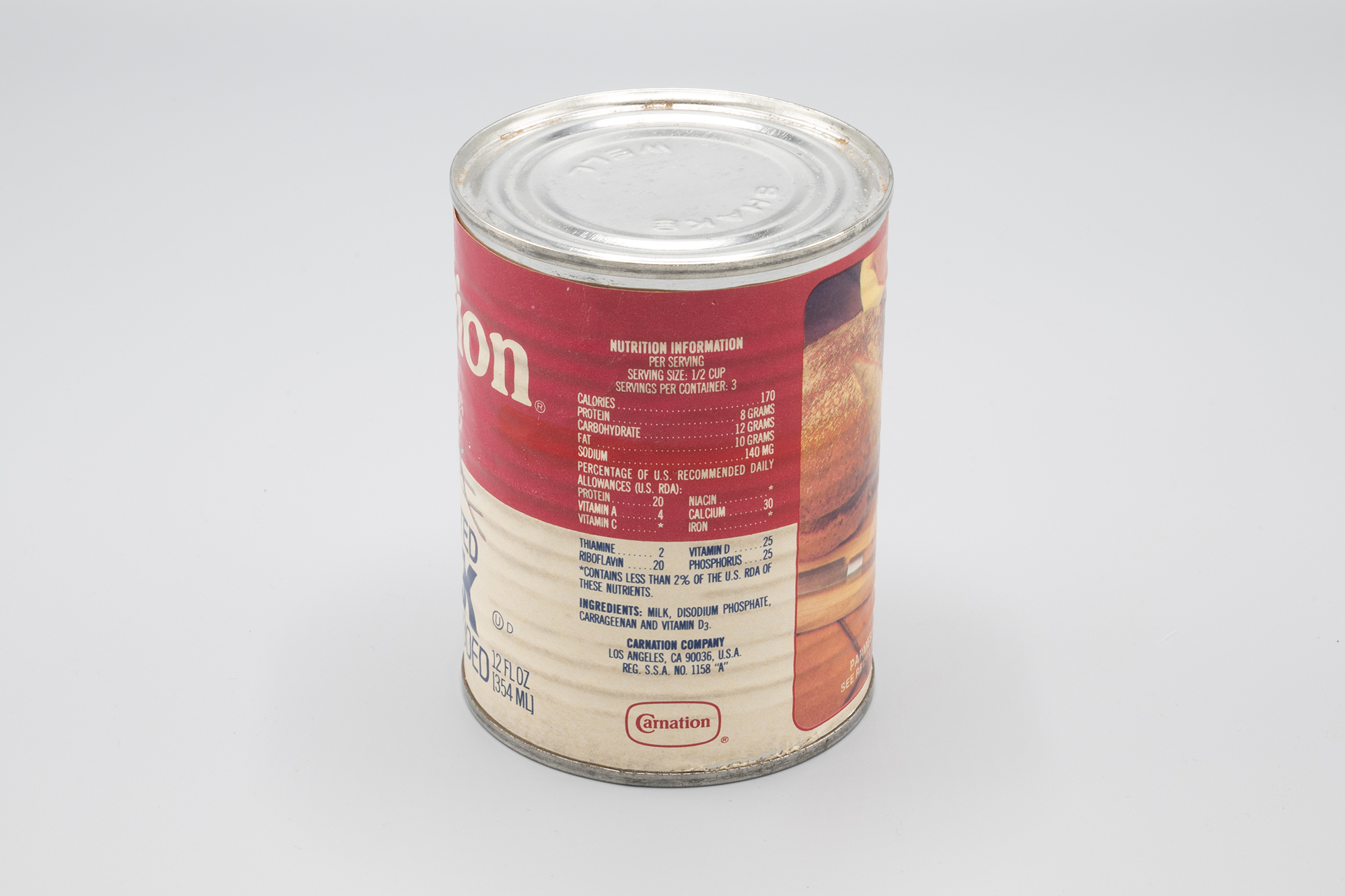 Image of Can for Carnation brand evaporated milk, 1991