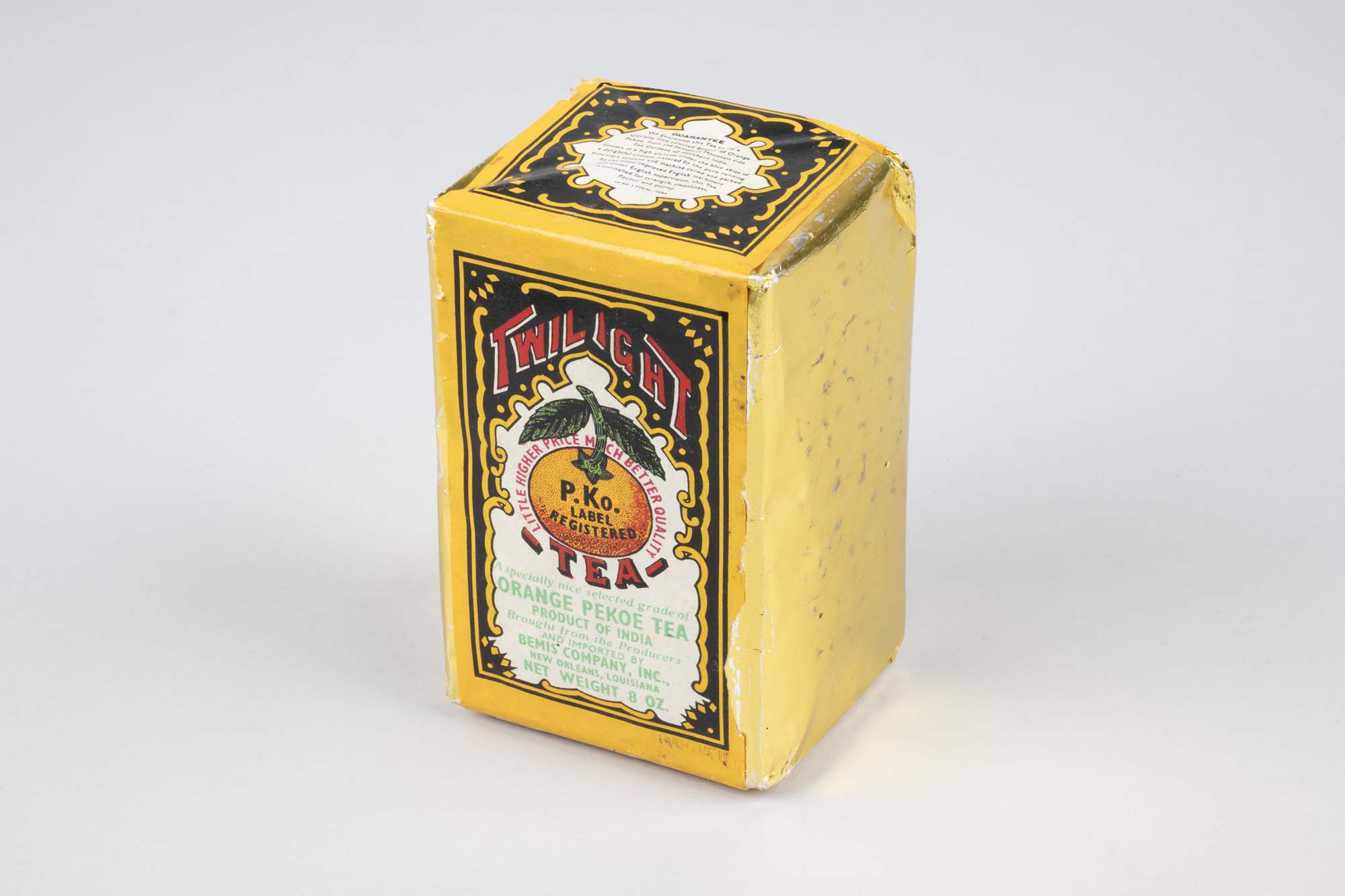 Image of Twilight Tea package from Bemis Company, ca. 1930