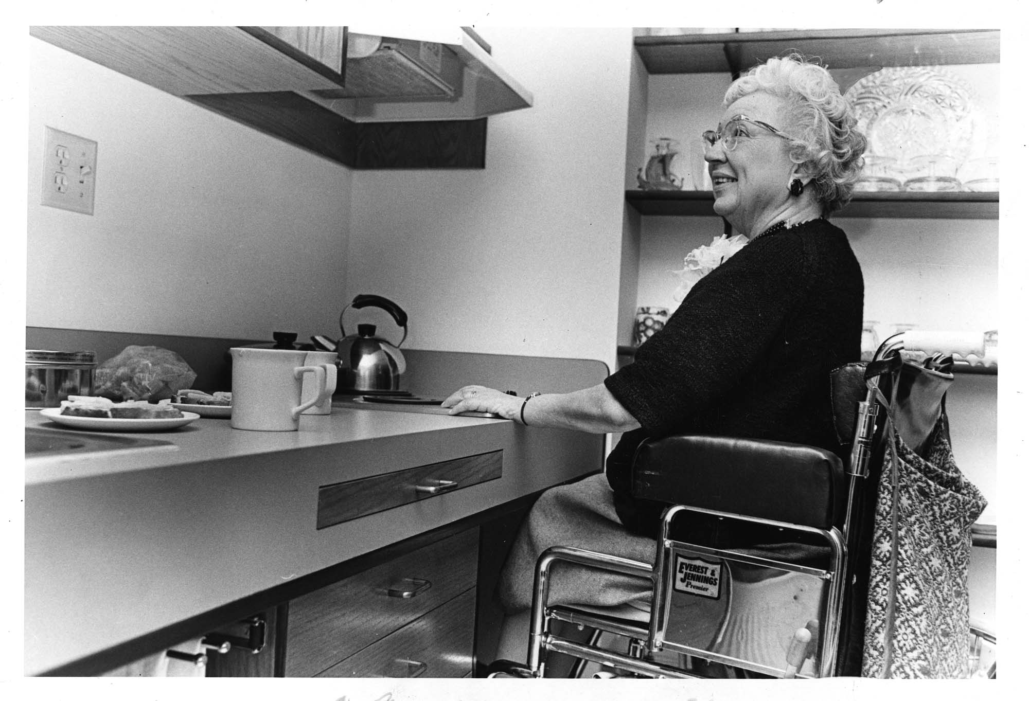 Image of Ida Daly at Center Park Apartments for the Handicapped, Seattle, September 1979