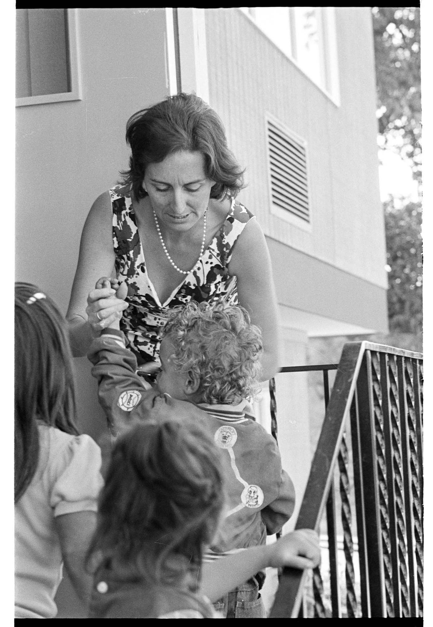 Image of Director Lucia Rios at bilingual child care program sponsored by El Centro de la Raza, Seattle, September 1974