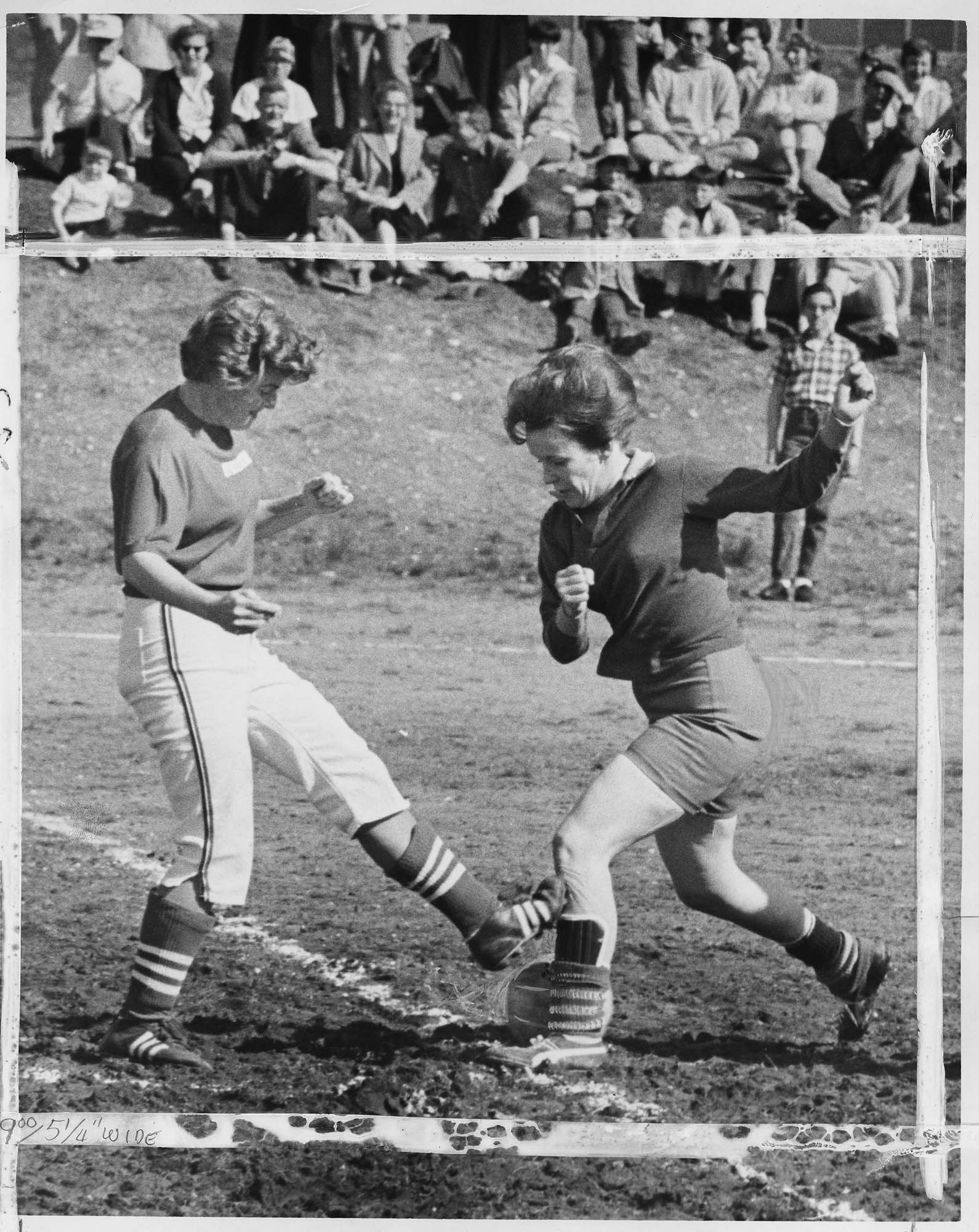 Image of Mothers of children in Eastside soccer leagues playing a soccer game,  April 2, 1967