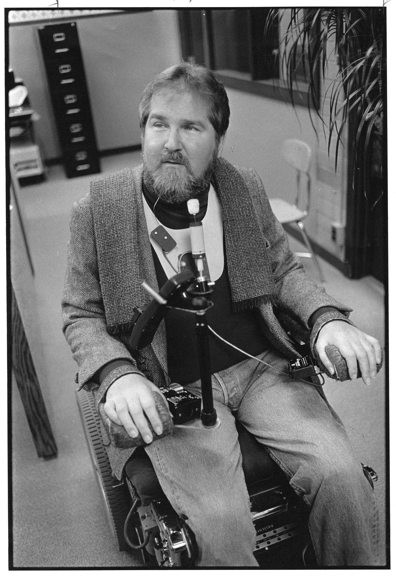 Image of Rich Walsh, founder and director of the Resource Center for the Handicapped, Bothell, December 1986