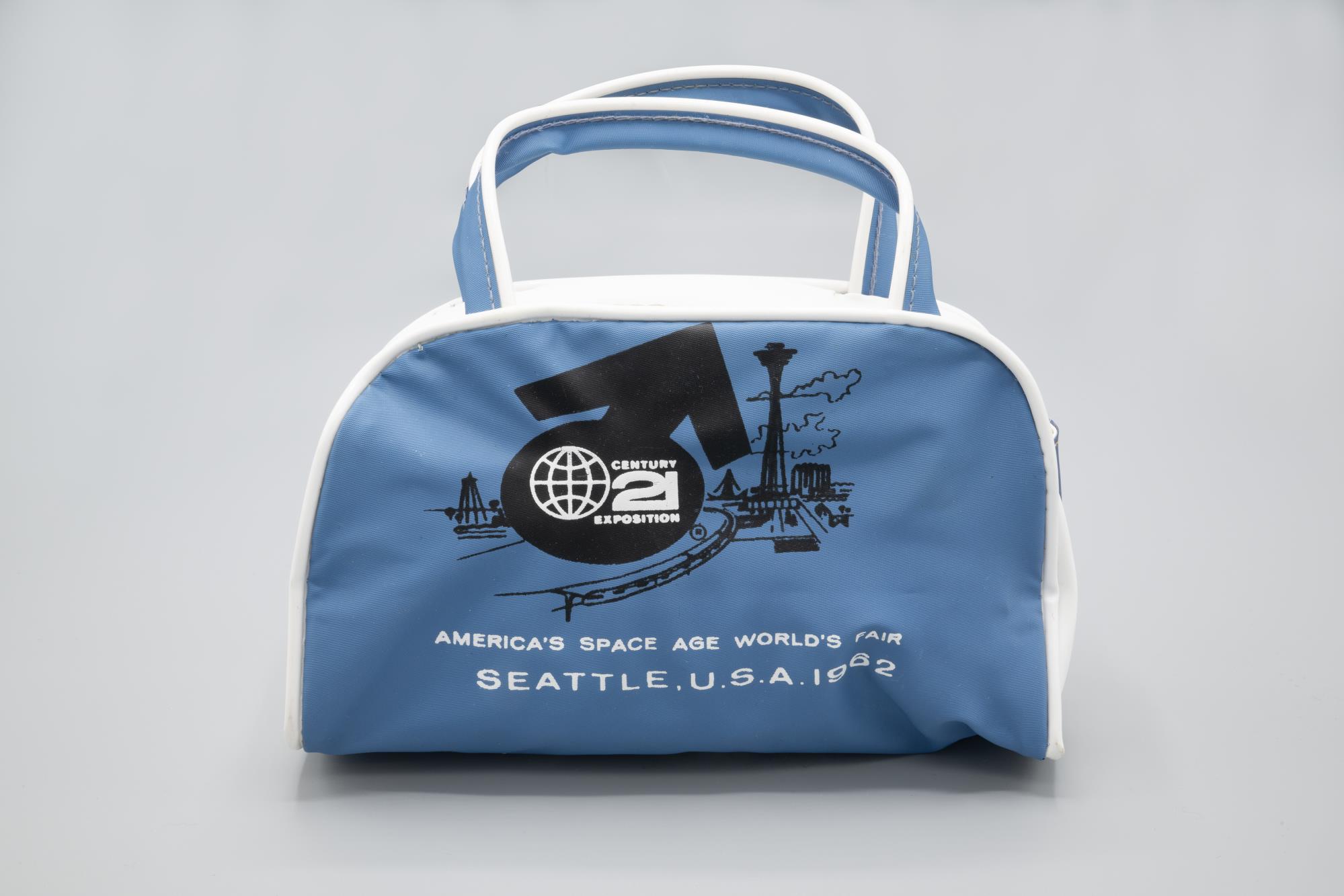 Image of Mini souvenir travel tote from the Century 21 Exposition, 1962