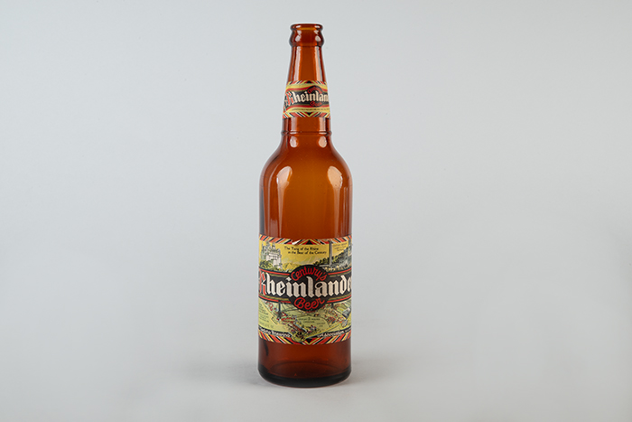 Image of Beer bottle for Rheinlander beer, 1934-1935