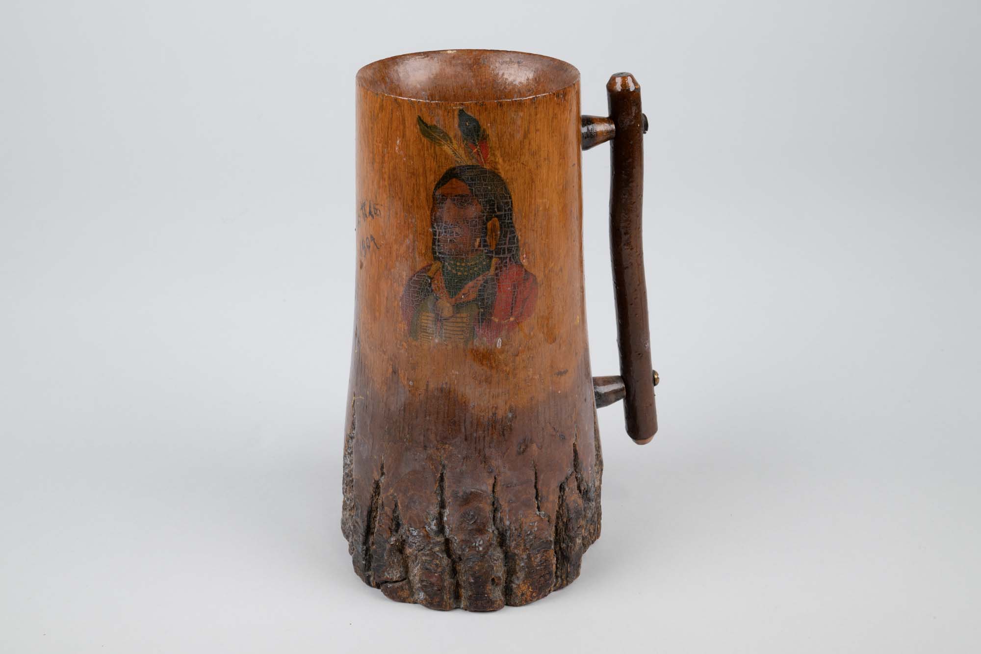 Image of Wooden souvenir mug from the Alaska-Yukon-Pacific Exposition (AYPE), 1909