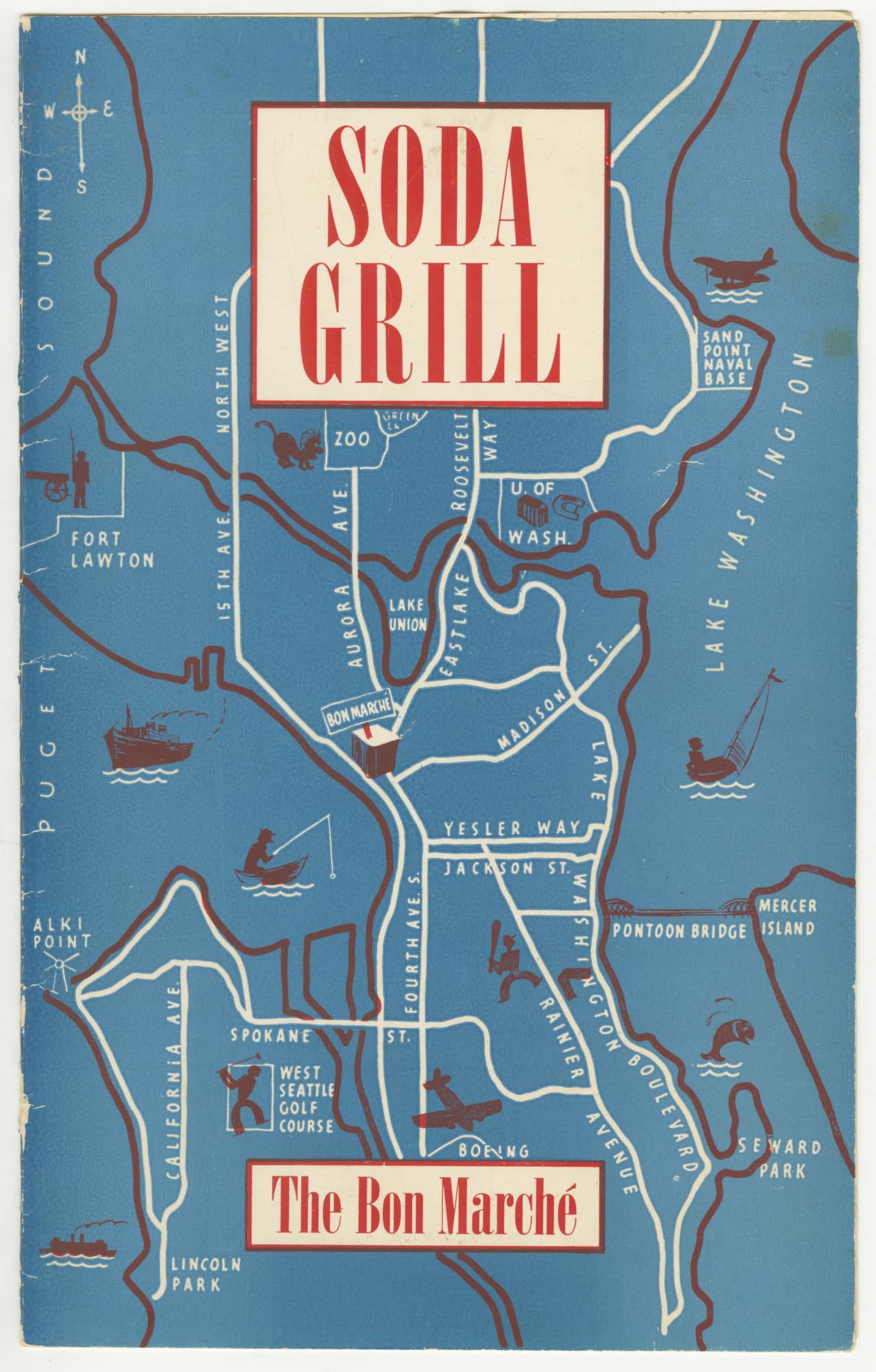 Image of The Bon Marché Soda Grill menu, June 29, 1944