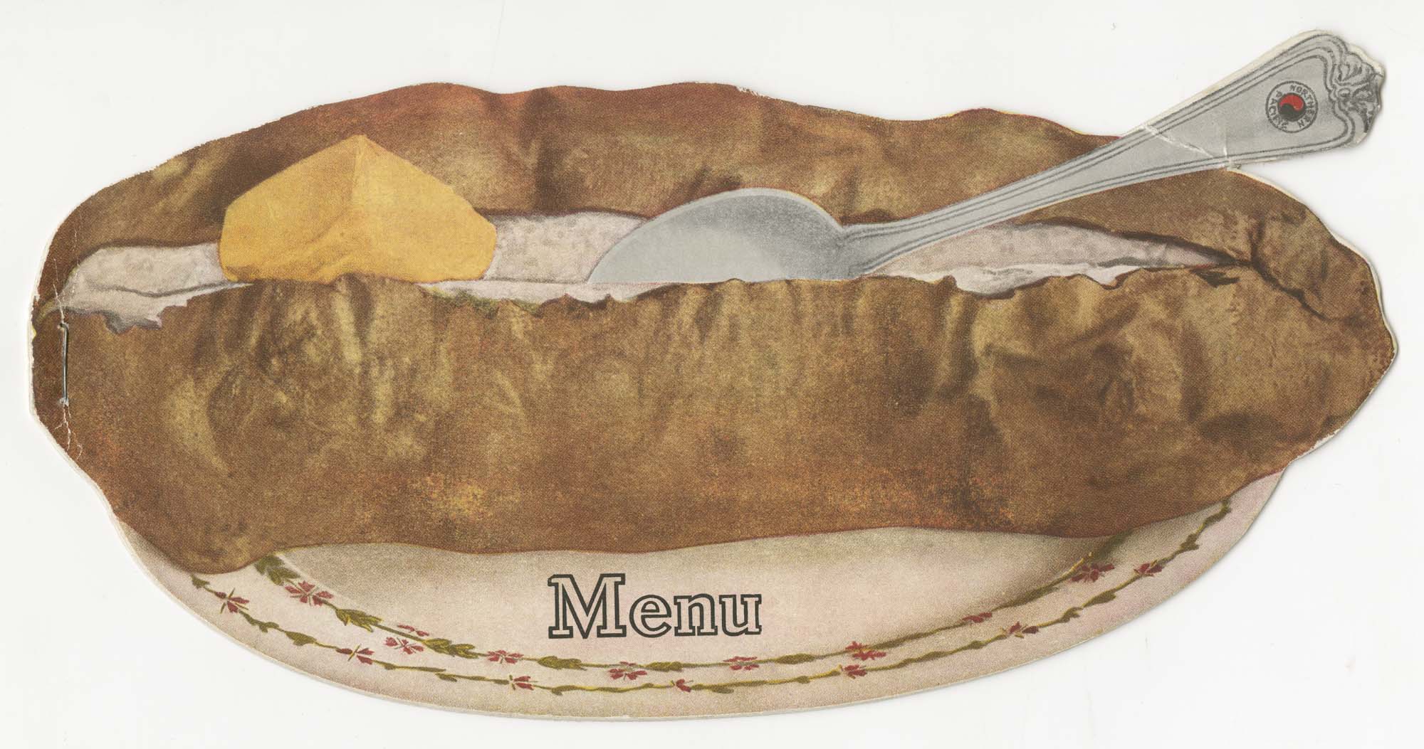 Image of Northern Pacific Railway, Yellowstone Park Line menu, circa 1910