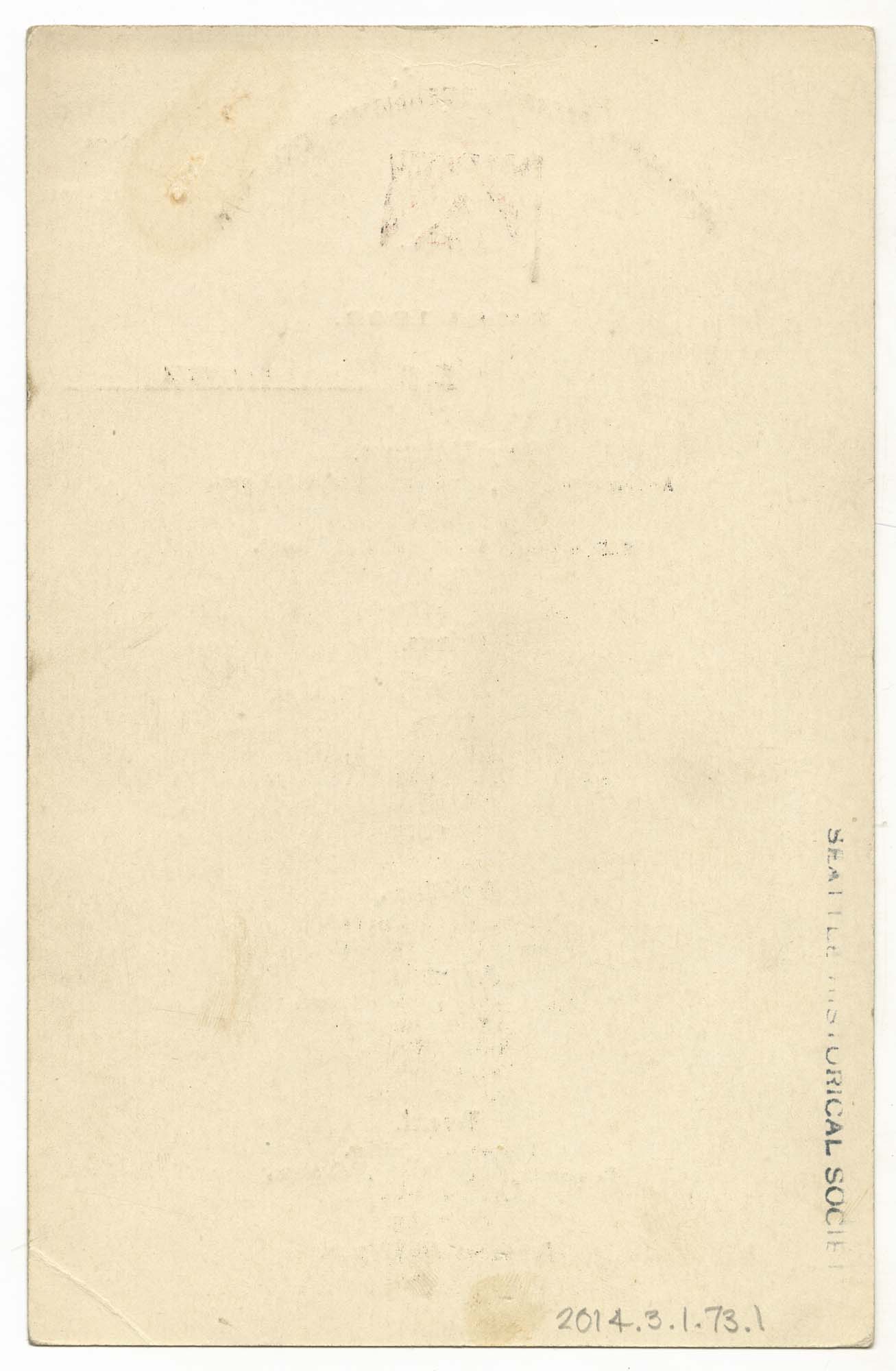 Image of Northern Pacific Steamship Company S.S. Victoria Christmas menu, 1902
