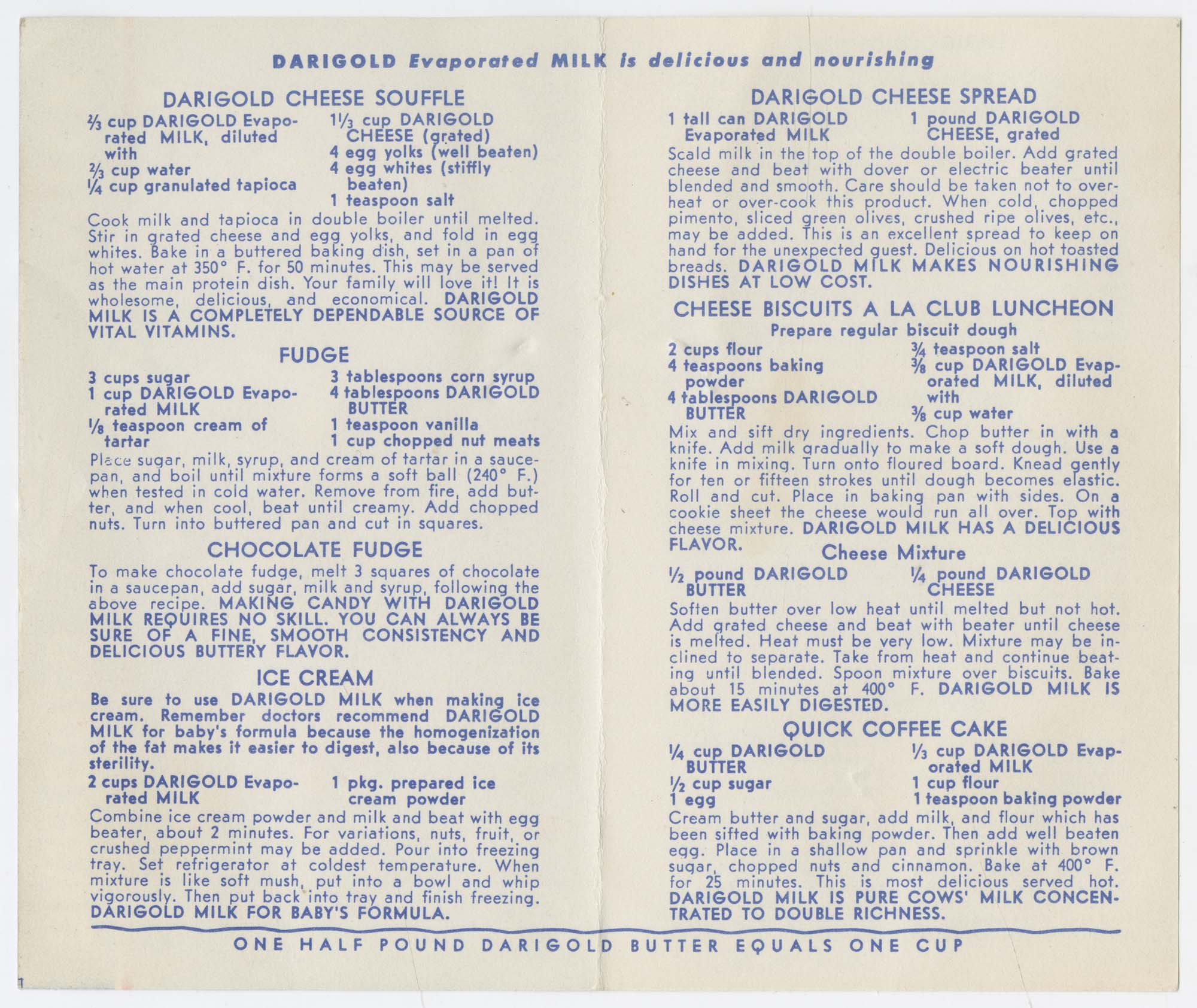 Image of New Recipes and Hostess Hints, Darigold Milk, circa 1925