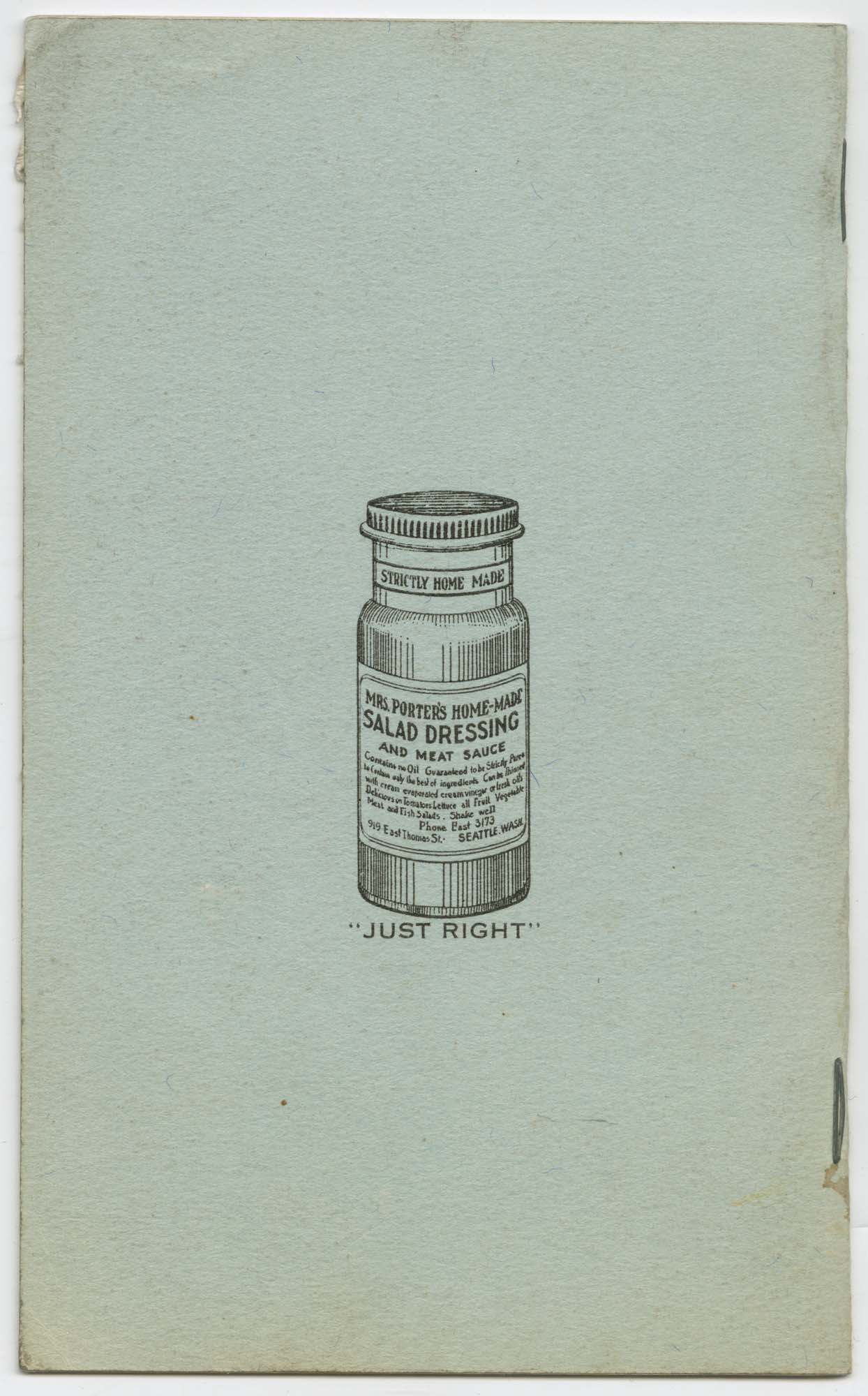Image of Salads - Mrs. Porter's Salad Dressing, circa 1915