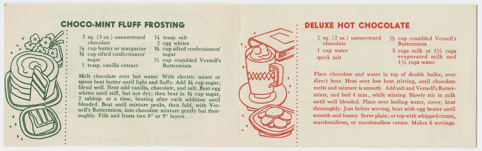 Image of Recipes Using Vernell's Real Buttermint Candy, circa 1951