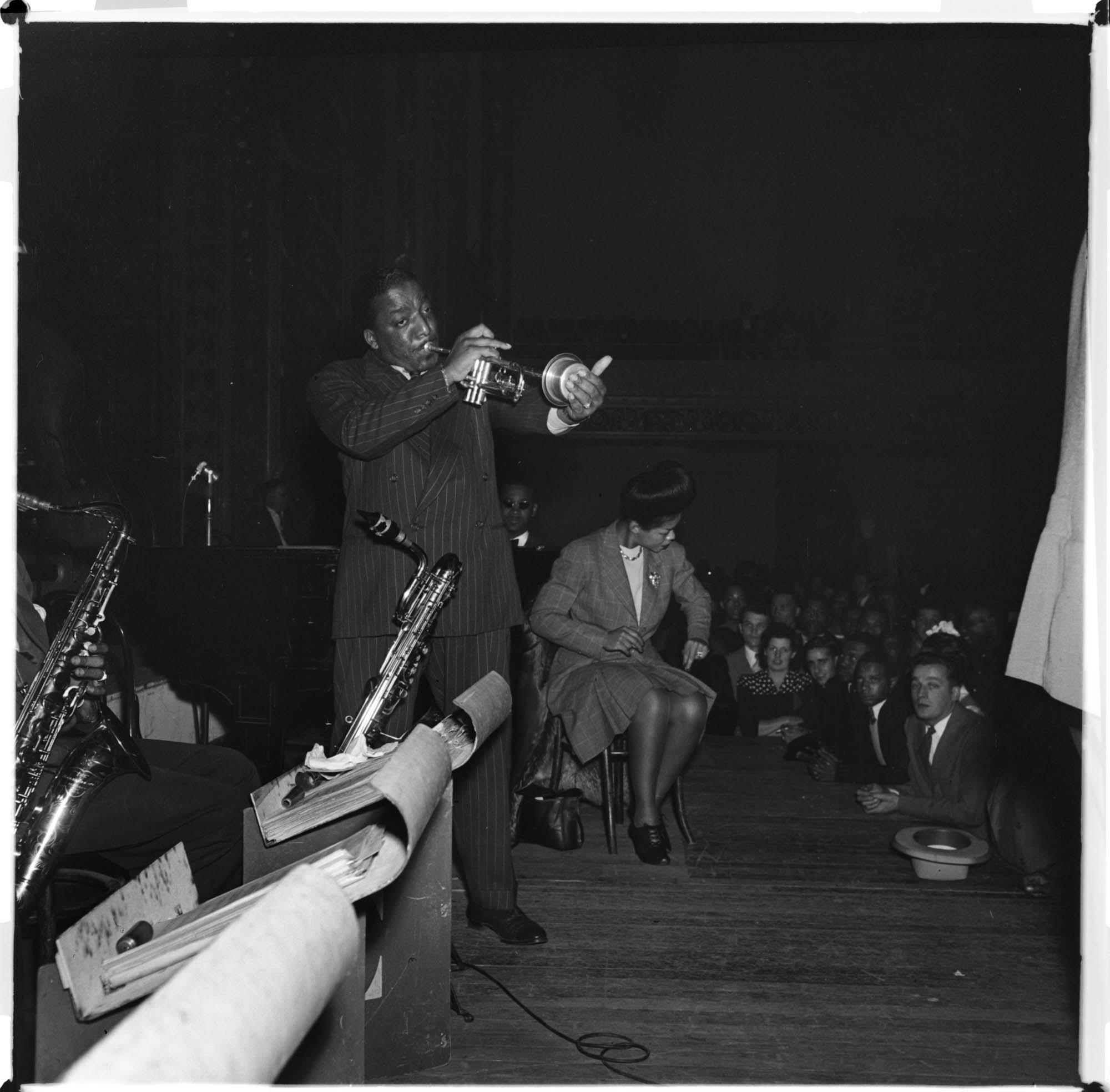 Image of Erskine Hawkins performing at the Civic Auditorium, Seattle, October 14, 1944