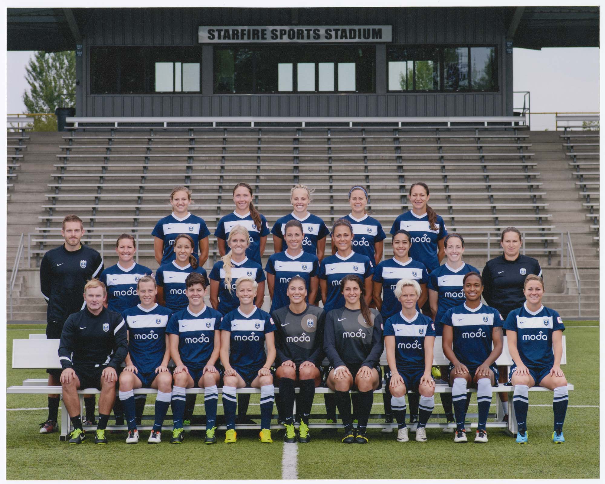 Image of Seattle Reign FC women's soccer team photo for inaugural year, 2013