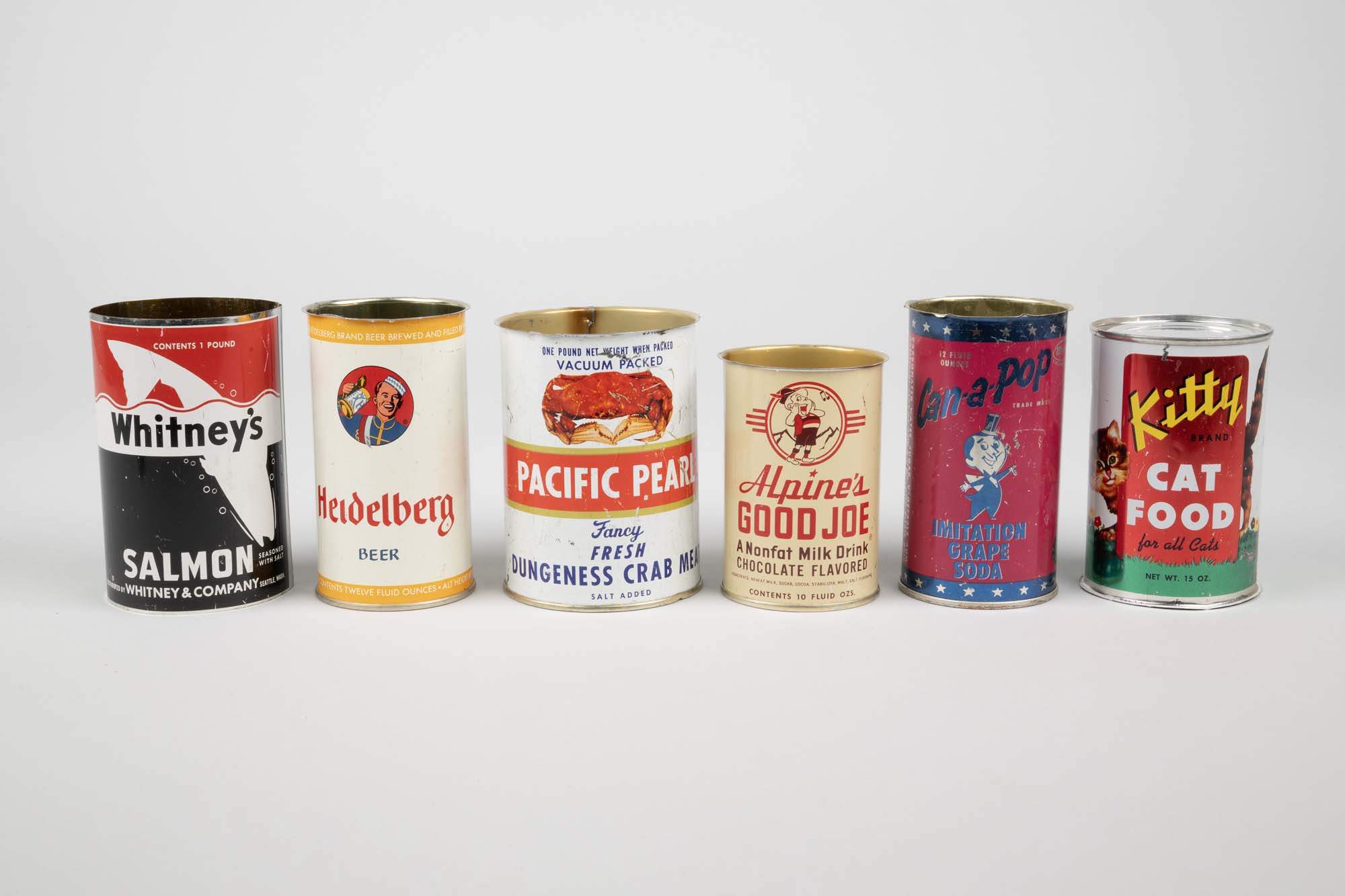 Image of Collection of various cans from the Boeing Wind Tunnel, ca. 1950s