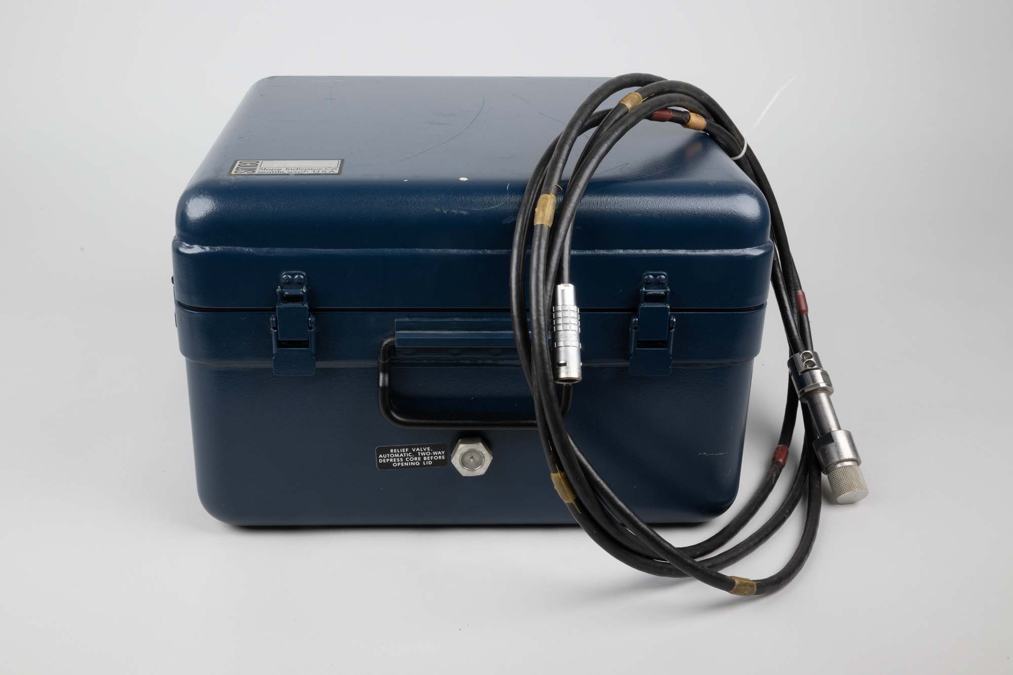 Image of Digitilt RPP (recorder, processor, printer) inclinometer and cable, 1981