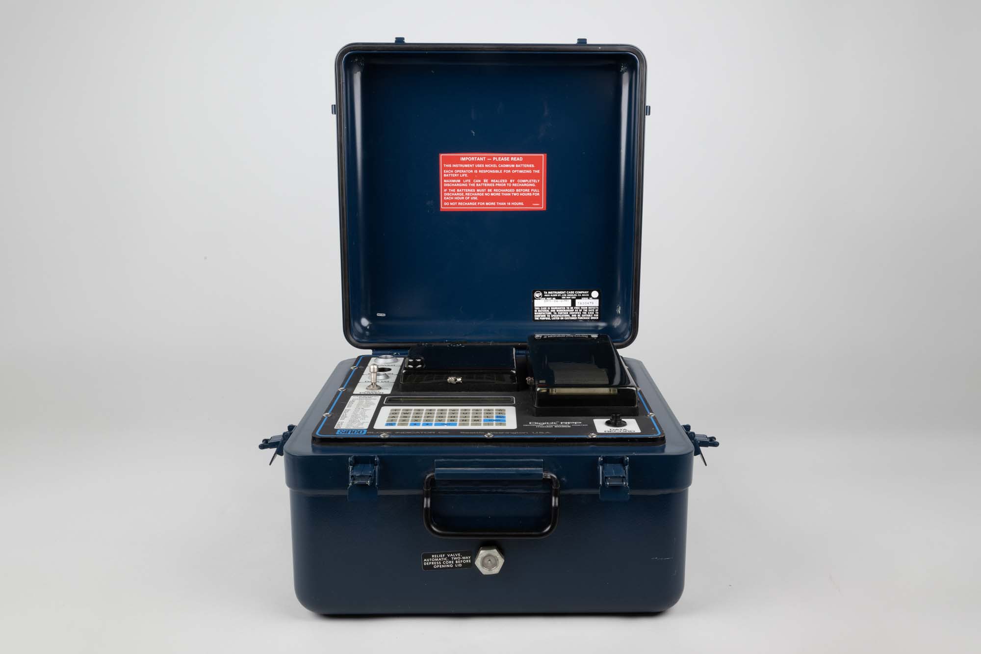 Image of Digitilt RPP (recorder, processor, printer) inclinometer and cable, 1981