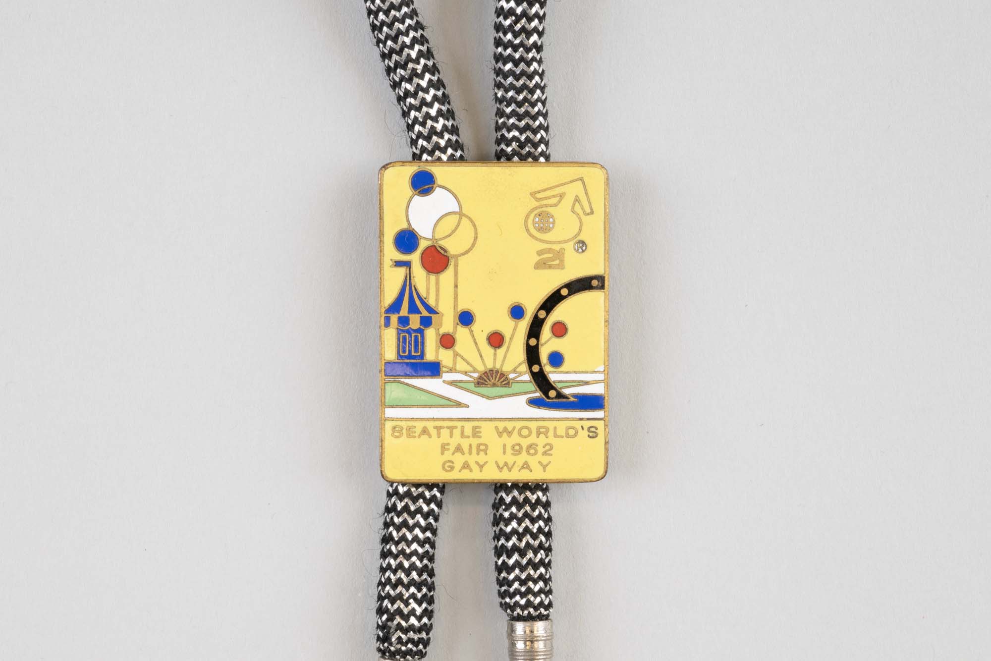Image of Bolo tie with enamel pendant, 