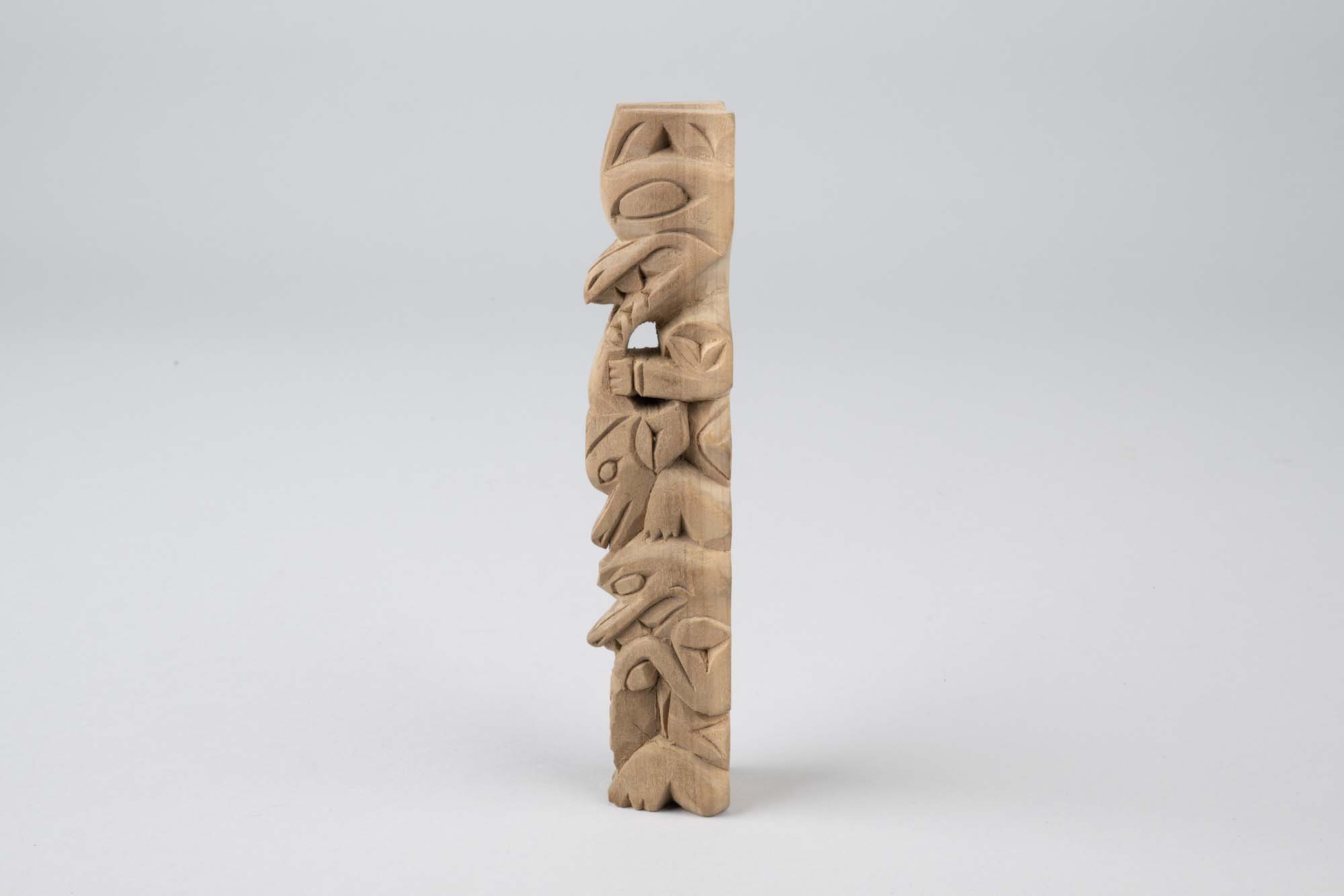 Image of Miniature totem pole carving by John T. Williams, ca. 1990-2010