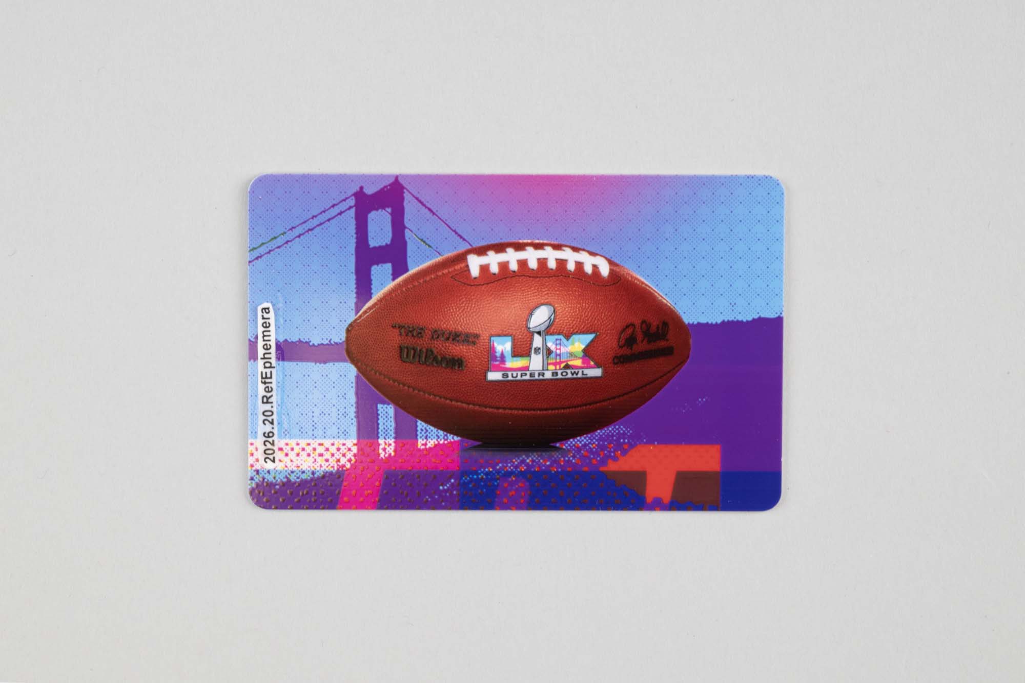 Image of Super Bowl LX NFC Champions card given to a member of the Seattle Seahawks Ring of Honor club, 2026