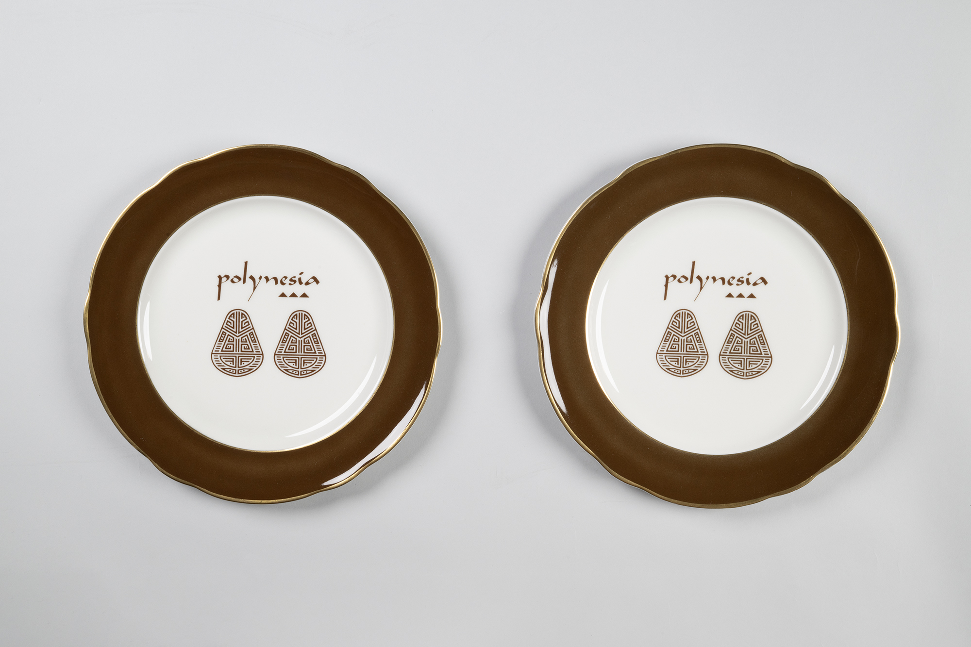 Image of Pair of plates from The Polynesia restaurant, 1960s-1980s
