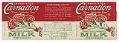 Image of Carnation Evaporated Milk can label, circa 1940