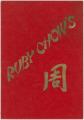 Image of Ruby Chow's menu, circa 1955