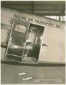 Image of Entrance door and lavatory on the Boeing Model 80-A plane at Boeing plant, Seattle, November 29, 1929