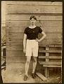 Image of Brick West posing at Seattle High School, 1905