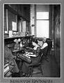 Image of Lowman & Hanford Co. employees working at Monotype keyboards, Seattle, circa 1908