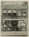 Image of Employees posing outside Lowman & Hanford Co. building on First and Cherry, Seattle, 1888