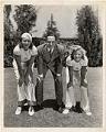 Image of Olympic swimmers Helene Madison and Georgia Coleman with Frederic March, Los Angeles, 1932