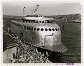 Image of Passengers boarding the Ferry Kalakala on Lake Union, Seattle, September 7, 1950