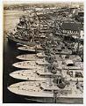 Image of U. S. Army and Navy boats docked at the Olson & Winge Marine Works yard, Seattle, circa 1944