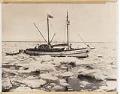 Image of Schooner King & Winge and crew amid Arctic ice floes, 1914