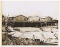 Image of U.S. Navy covered wooden lighters under construction at the Olson & Winge Marine Works yard, Seattle, 1943