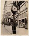Image of Joseph Mayer & Brothers Co. street clock for Frank Briggs Jeweler, 1402 1st Ave., Seattle, circa 1920