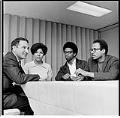 Image of UW Black Student Union officers receiving Sidney Gerber Memorial Award, June 6, 1968