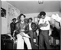 Image of Seattle Black Panther Party members at press conference, Seattle, July 1, 1968