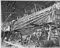 Image of Norman C. Blanchard with hull for sailboat 