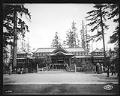 Image of Men posing in front of Japan Exhibit Building at the Alaska-Yukon-Pacific Exposition, 1909