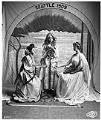 Image of Staging of Alaska-Yukon Pacific Exposition emblem with live models, Seattle, 1909