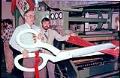 Image of Employees at dedication event for new Kidder press at Bemis Bag Co. Seattle factory, December 1981