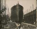 Image of Launch of the steamer Snoqualmie at the Puget Sound Bridge & Dredging Company shipyard, Seattle, August 11, 1919