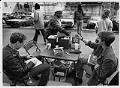 Image of Needle exchange table, Seattle, October 24, 1990