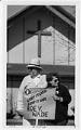 Image of Pro-choice supporters outside Faith Tabernacle, Kent, April 9, 1989